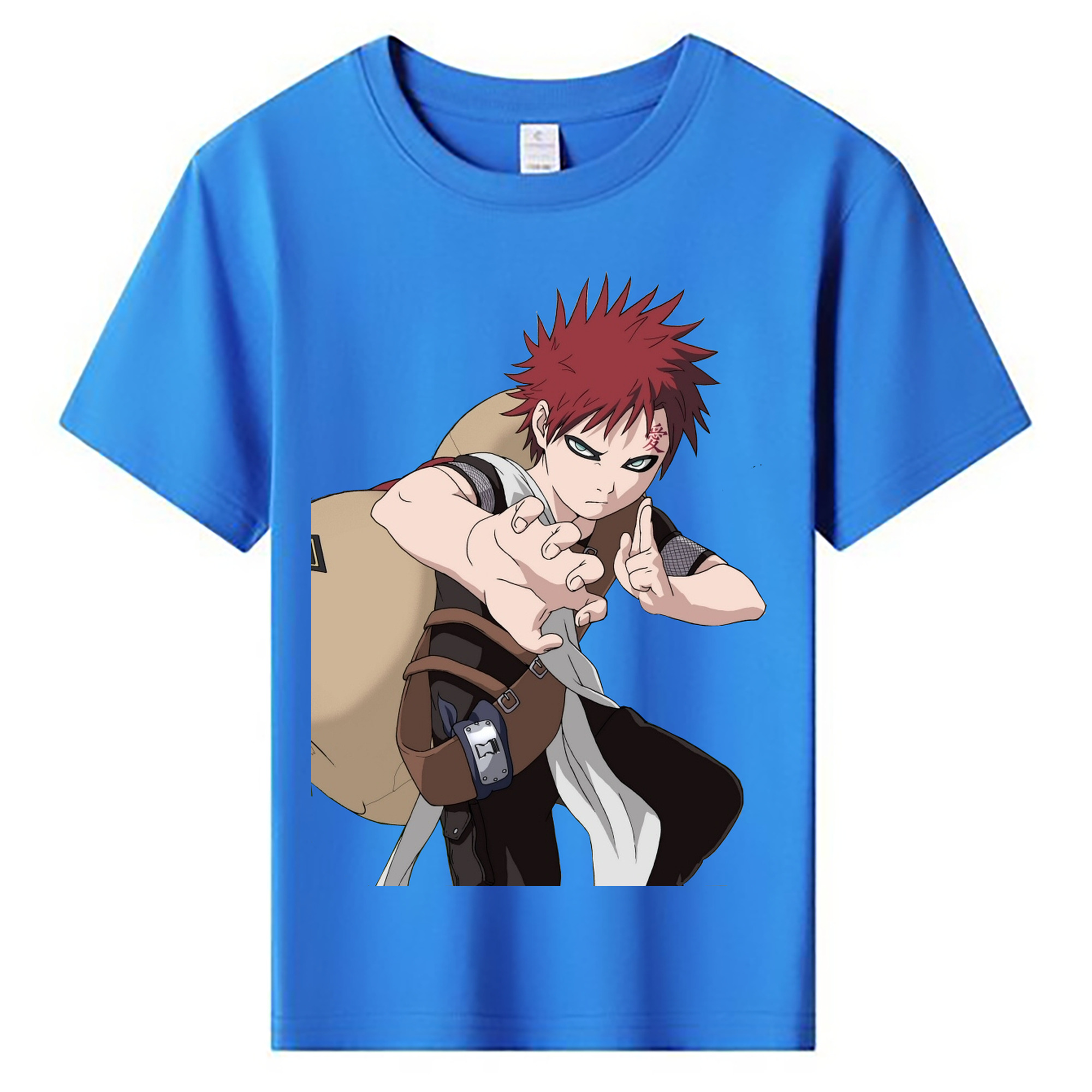 （画像用） NARUTO -ナルト- ガアラ Gaara 綿100％キッズTシャツ（フロントプリント）